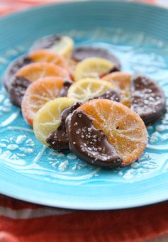 Salted Chocolate Covered Candied Citrus Slices