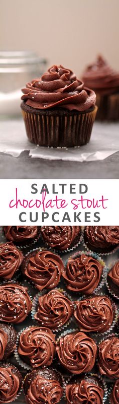 Salted Chocolate Stout Cupcakes