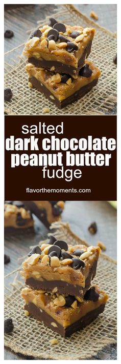 Salted Dark Chocolate Peanut Butter Fudge