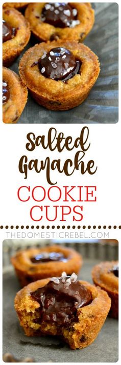 Salted Ganache Cookie Cups