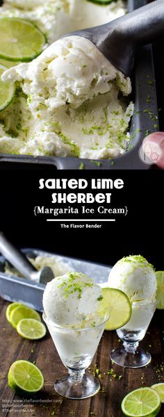 Salted Lime Sherbet ( Margarita Ice Cream 