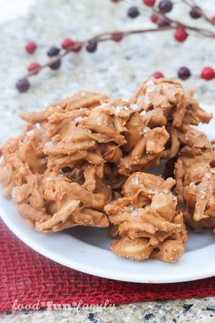 Salted Maple Cashew Haystacks