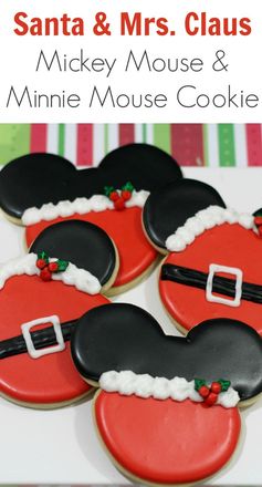 Santa & Mrs. Claus – Mickey Mouse & Minnie Mouse Cookie