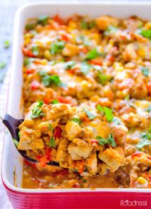 Santa Fe Chicken and Lentil Casserole