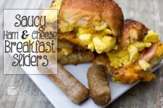 Saucy Ham and Cheese Breakfast Sliders #sundaysupper