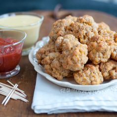 Sausage Balls with Two Dipping Sauces