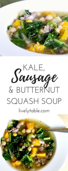 Sausage, Kale, and Butternut Squash Soup