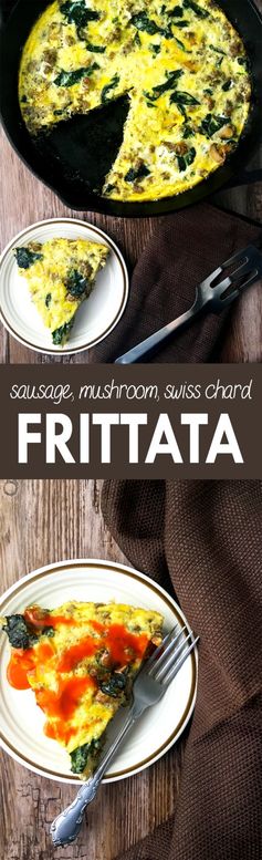 Sausage, Mushroom, & Swiss Chard Frittata