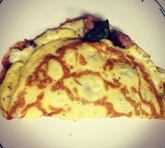 Sausage, Spinach, Feta Cheese Omelette