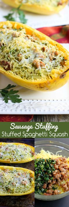 Sausage Stuffing Stuffed Spaghetti Squash