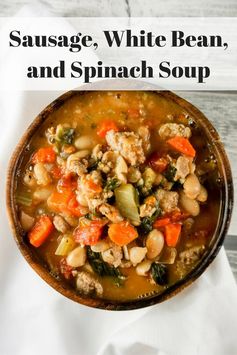 Sausage, White Bean, and Spinach Soup