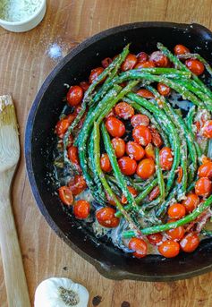 Sautéed Asparagus and Cherry Tomatoes