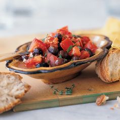 Sauteed Black Olives with Tomatoes