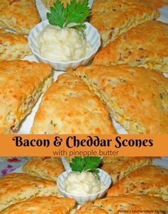 Savory Bacon And Cheddar Scones With Pineapple Butter