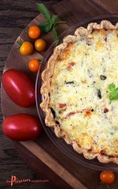 Savory tomato basil tart