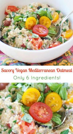 Savory Vegan Mediterranean Oatmeal