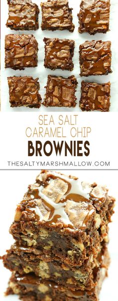 Sea Salt Caramel Chip Brownies