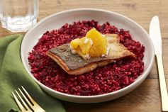 Seared Salmon with Spicy Beet & Millet Salad