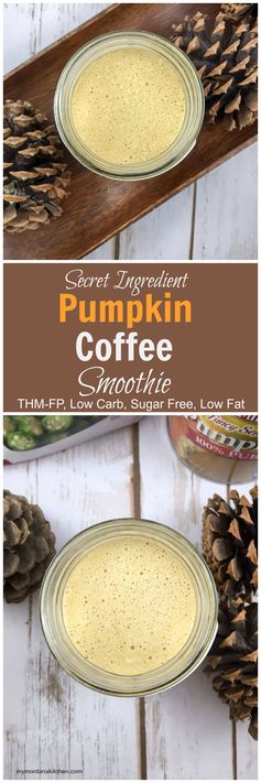 Secret Ingredient Pumpkin Coffee Smoothie (THM-FP, Low Carb, Sugar Free, Low Fat