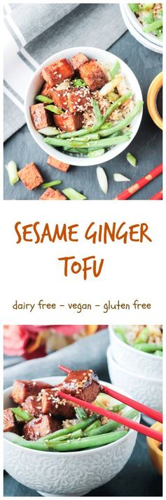 Sesame Ginger Baked Tofu