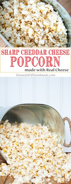 Sharp Cheddar Cheese Popcorn made with Real Cheese