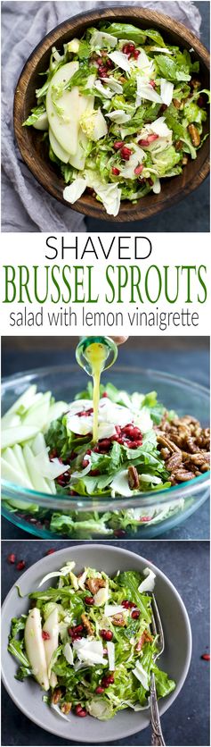 Shaved Brussels Sprout Salad with Lemon Vinaigrette