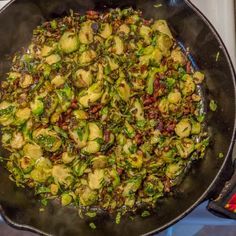 Shaved Brussels Sprouts with Bacon and Honey