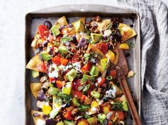 Sheet Pan Beef and Black Bean Nachos