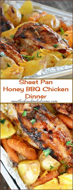 Sheet Pan Honey BBQ Chicken Dinner