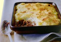 Shepherd's pie made with shredded duck confit and caramelized onions