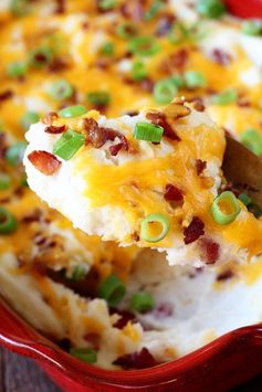 Shortcut Loaded Mashed Potato Casserole