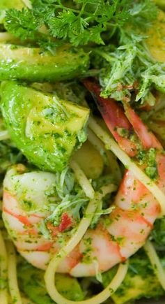 Shrimp and Avocado Pasta