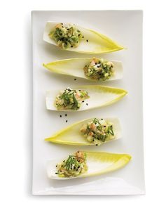 Shrimp and Avocado Salad on Endive Leaves