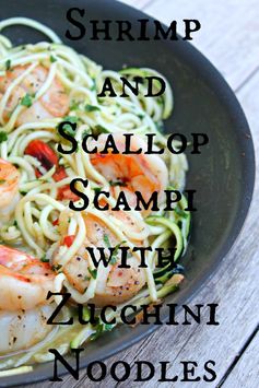 Shrimp and Scallop Scampi with Zucchini Noodles