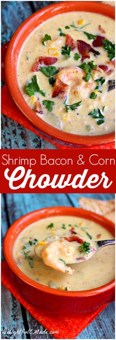 Shrimp Bacon and Corn Chowder