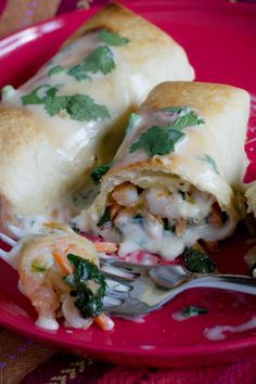 Shrimp Burritos with Poblano Pepper Jack Sauce