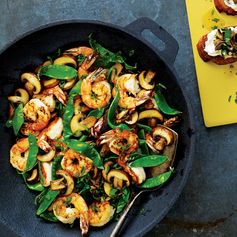 Shrimp, Mushroom and Snow Pea Stir-Fry