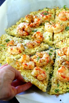 Shrimp Scampi Cauliflower Crust Pizza