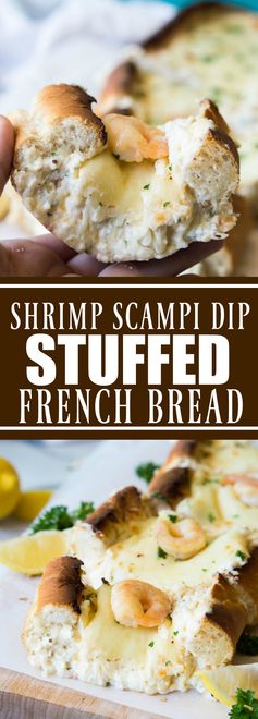 Shrimp Scampi Stuffed French Bread