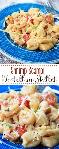 Shrimp Scampi Tortellini Skillet