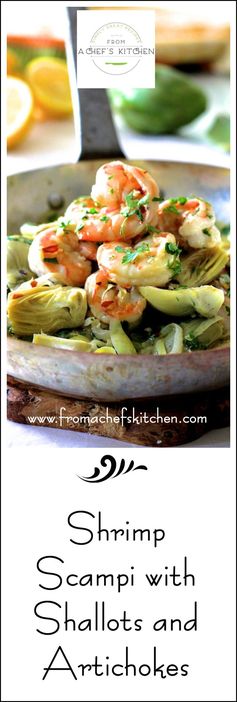 Shrimp Scampi with Shallots and Artichokes