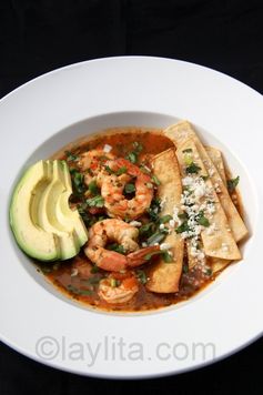 Shrimp tortilla soup