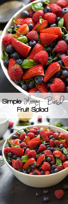 (Simple Honey Basil Fruit Salad