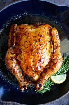 Simple Roast Chicken with Garlic and Lemon