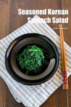 Simply Seasoned Korean Spinach Salad