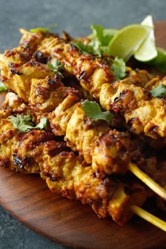 Skewered Chicken With Peanut Sauce