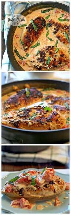 Skillet Basil Cream Chicken