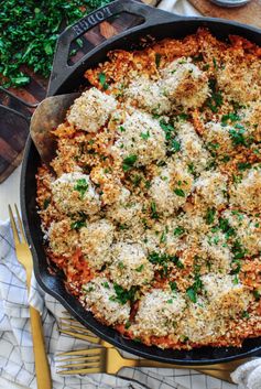 Skillet Chicken and Creamy Bow Tie Pasta