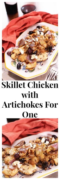 Skillet Chicken With Artichokes For One