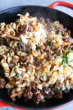 Skillet Meat and Cheese Pasta